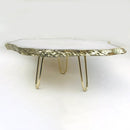 Soporte para Tartas de Ágata Blanca/Centro de Mesa/Soporte de Exhibición/Bandeja
