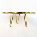 Soporte de Tarta/Centro de Mesa/Soporte de Exhibición/Bandeja de Ágata de Cristal Blanco Redondo de 10"