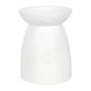 White Ceramic Seven Chakra Tealight Wax Warmer-1