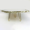Soporte para Tartas de Ágata Blanca/Centro de Mesa/Soporte de Exhibición/Bandeja