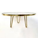 Soporte de Tarta/Centro de Mesa/Soporte de Exhibición/Bandeja de Ágata de Cristal Blanco Redondo de 10"