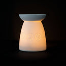 White Ceramic Seven Chakra Tealight Wax Warmer-0