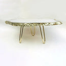 Soporte para Tartas de Ágata Blanca/Centro de Mesa/Soporte de Exhibición/Bandeja