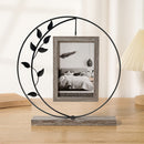NNETM Classic Round Metal Photo Frame – Gold Decorative Picture Frame-0