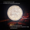 Luz de Cristal AURORA | Difusor de Aceite Esencial | Cuarzo Natural 500g | Poder Curativo