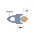 Lámpara LED de Pared Cohete para Habitación Infantil