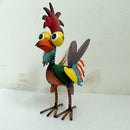 Estatua de metal gallo HQ | Adorno en miniatura para jardín, granja o patio