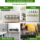 Estante Magnético para Especias de Cocina, Organizador de Metal para Nevera