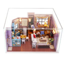Kit de casas en miniatura del departamento de Mónica | Sujetalibros con luces para estantería