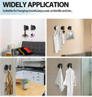 Ganchos para toallas de baño, acero inoxidable, montaje en pared