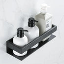 Estante esquinero de aluminio de 2/3 niveles | Organizador adhesivo para baño