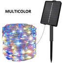 Guirnalda de luces solares LED impermeables con 8 modos para jardín