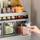 Estante especiero de acero inoxidable para pared, 2 niveles, 4 compartimentos – Cocina