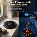 Fuente Solar para Bañera Infantil con LED y 8 Modos de Rociado