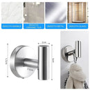 Ganchos para toallas de baño, acero inoxidable, montaje en pared