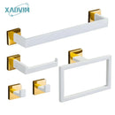 Juego de Accesorios de Baño Oro Blanco Acero Inoxidable 304