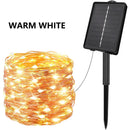 Guirnalda de luces solares LED impermeables con 8 modos para jardín
