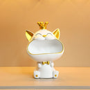 Gato de la Suerte con Corona y Llavero – Adorno Decorativo para el Hogar
