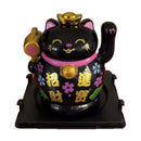 Gato de la suerte solar que saluda | Adorno maneki-neko para oficina