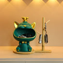 Gato de la Suerte con Corona y Llavero – Adorno Decorativo para el Hogar