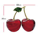 Estatuilla de Cereza de Cristal Decorativa para Hogar y Oficina