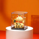 Gato de la suerte solar que saluda | Adorno maneki-neko para oficina