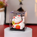 Gato de la suerte solar que saluda | Adorno maneki-neko para oficina