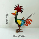 Estatua de metal gallo HQ | Adorno en miniatura para jardín, granja o patio